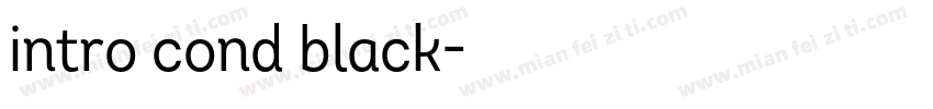 intro cond black字体转换